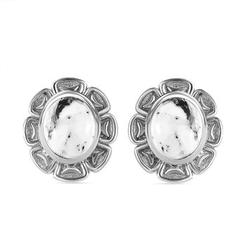 Wei&szlig;e B&uuml;ffel-Ohrstecker - 7,52 ct.