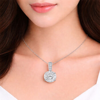 D'Joy Moissanit Schmuckset ca. 45 cm 925 Silber rhodiniert ca. 6.01 ct