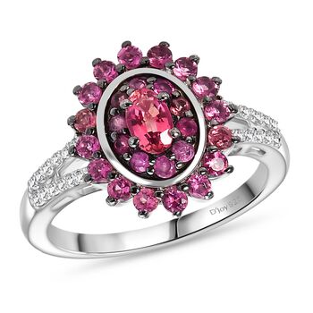 D'Joy AA Rubellit Ring 925 Silber rhodiniert (Gr&ouml;&szlig;e 20.00) ca. 1,04 ct