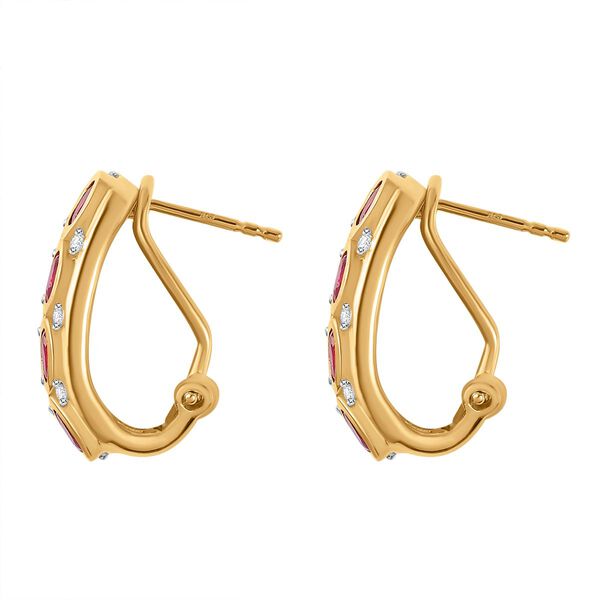 Afrikanische Rubin und Zirkon-Ohrringe- 4,56 ct. image number 4