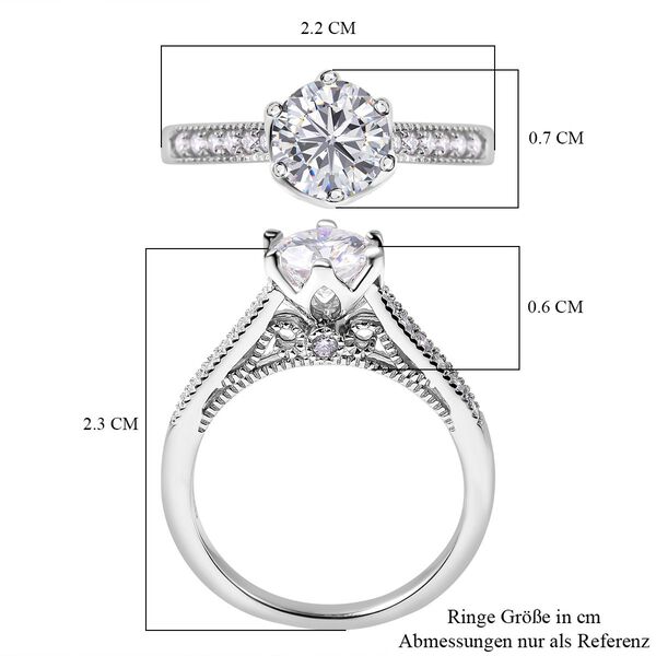 Moissanit-Ring, ca. 1.14 ct image number 5