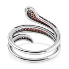 Roter Granat Ring, 925 Silber Zweifarbig, (Größe 16.00), ca. 0.95 ct image number 5