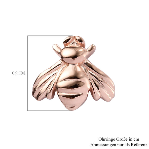 Honigbiene Ohrstecker 925 Silber ros&eacute;vergoldet image number 5