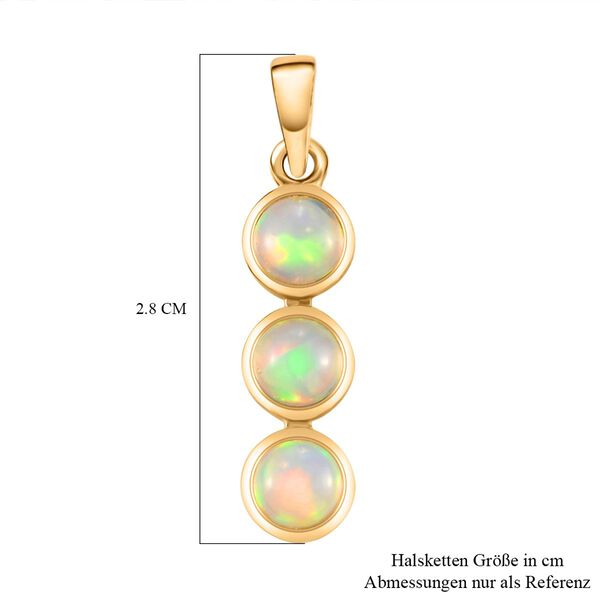 Nat&uuml;rlicher, &auml;thiopischer Opal-Anh&auml;nger, 925 Silber vergoldet ca. 0,98 ct image number 6