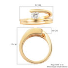 Moissanit Ring 925 Silber vergoldet  ca. 0,44 ct image number 6
