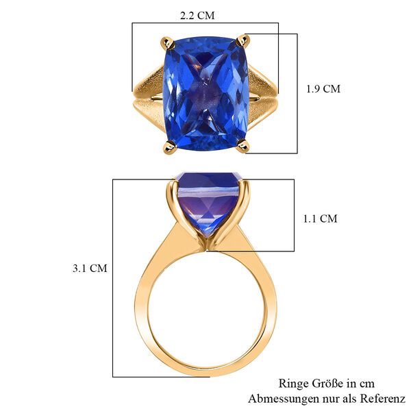 Tansanitfarbener Quarz Ring, ca. 13,05 ct. image number 7