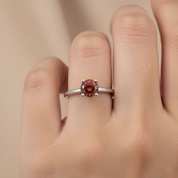 LUXURIANT DIAMOND - Lab Grown Roter Diamant VS-EF SGL zertifiziert Ring 950 Platin (Gr&ouml;&szlig;e 18.00) ca. 1.00 ct image number 2