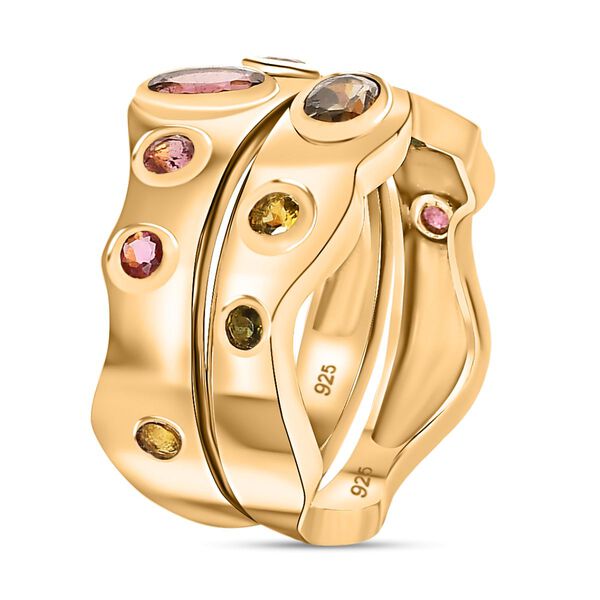 Mehrfarbiger Turmalin-Doppelring - 1,04 ct. image number 5