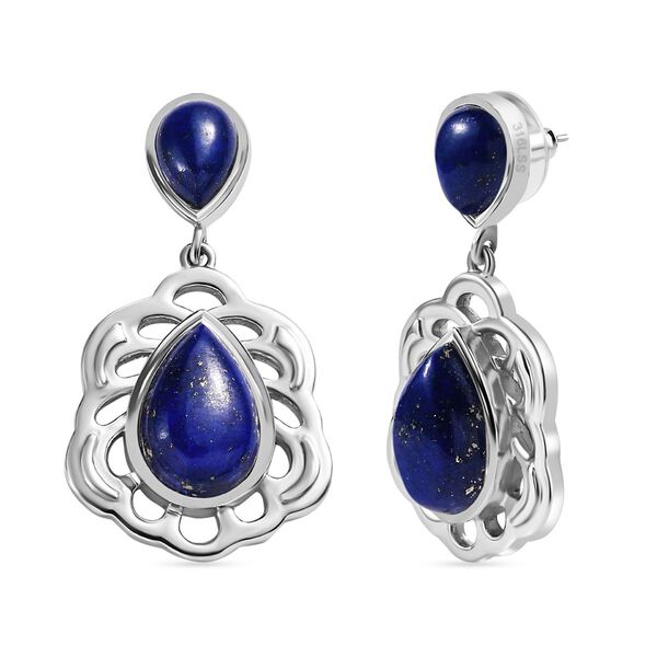 Lapislazuli Ohrringe 316L Edelstahl ca. 14.38 ct