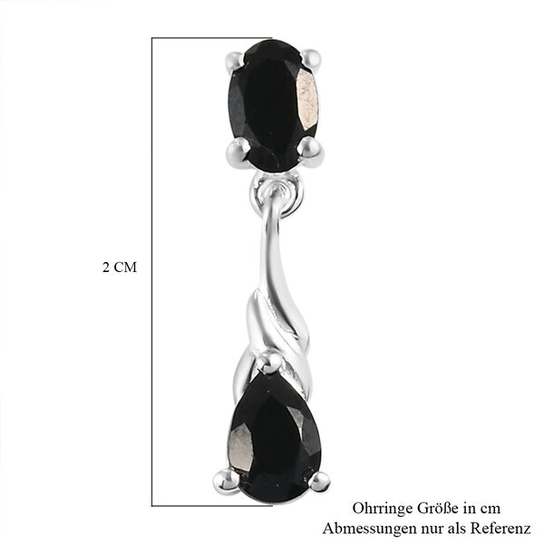 Schwarze Spinell-Ohrh&auml;nger, 925 Silber ca. 2,37 ct&nbsp; image number 5