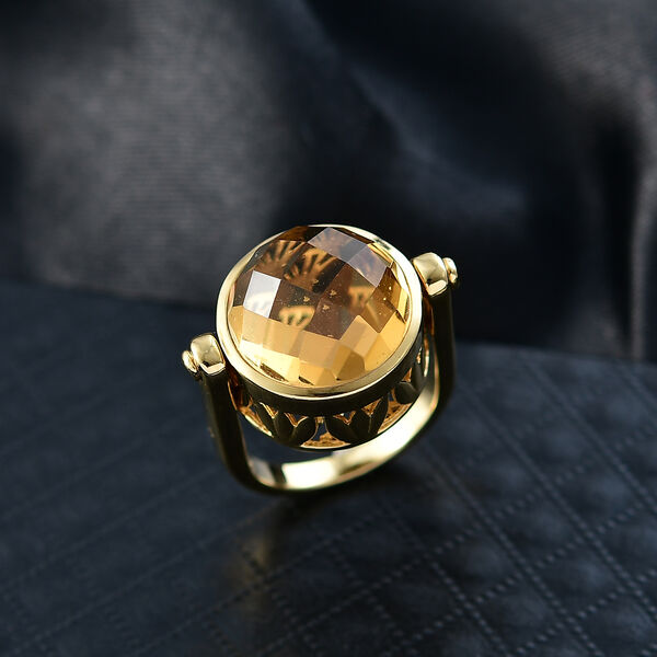 EVER TRUE Citrin Ring Nickelfreies Messing (Gr&ouml;&szlig;e 17.00) ca. 12,41 ct image number 1