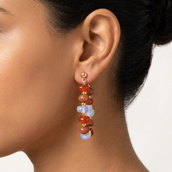 Multi Edelstein Ohrringe- 59 ct. image number 3