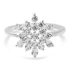 LUSTRO STELLA Zirkonia Ring 925 Silber (Größe 16.00) ca. 1,22 ct