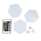 3er Set - Sechseckige Designer LED-Stimmungslicht mit Fernbedienung