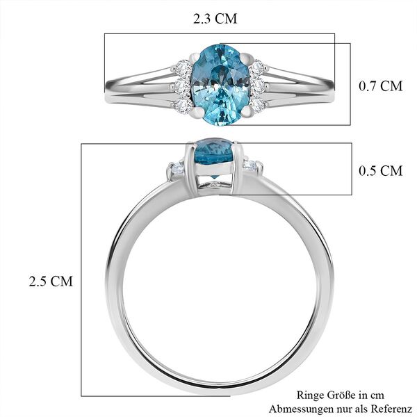D'Joy AA blauer und weißer Zirkon Ring - 1,38 ct. image number 6