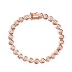 LUXURIANT DIAMANT - Lab Grown Diamant SI Armband ca. 19 cm 925 Silber 750 Roségold Vermeil ca. 3,90 ct.