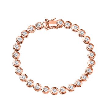 LUXURIANT DIAMOND - Lab Grown Diamant SI-GH Armband ca. 19 cm 925 Silber 750 Ros&eacute;gold Vermeil ca. 4.00 ct