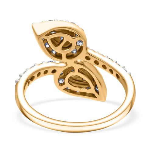 Lab Grown Diamant SI Ring 925 Silber Gelbgold Vermeil (Größe 19.00) ca. 1,11 ct image number 4
