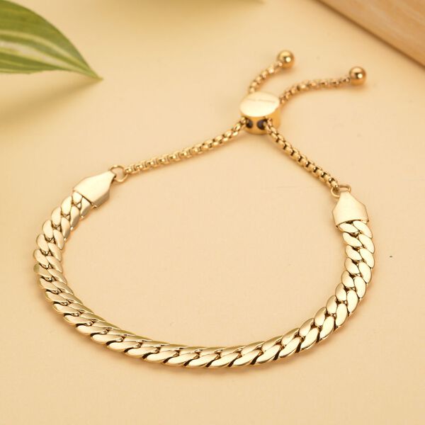 Armband, ca. 15.25 cm, Edelstahl Goldfarben ca. 8,50g image number 2