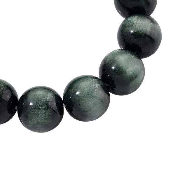 Simuliertes flexibles gr&uuml;nes Katzenauge Armband - 180 ct. image number 4