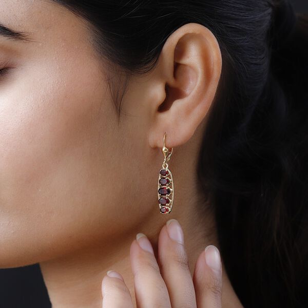 Nat&uuml;rliche Mosambik Granat-Ohrringe - 3,58 ct. image number 3