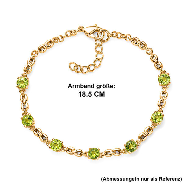 EVER TRUE Peridot Armband ca. 19 cm 950 Kupfer ca. 3,74 ct. image number 5
