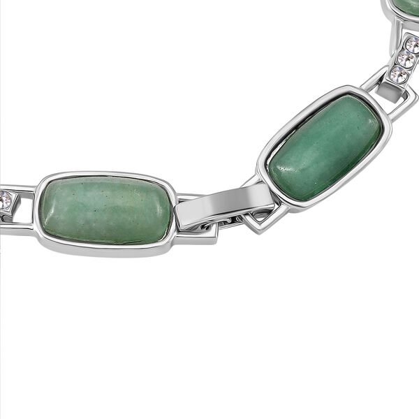 Grüner Aventurin, Weißer Kristall Armband ca. 20 cm image number 3
