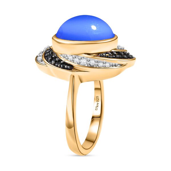 D'Joy Aurora Mondstein, schwarzer Spinell und Zirkon Ring - 5,54 ct image number 5