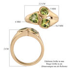 Peridot Ring 925 Silber 585 Vergoldet image number 6