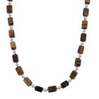 Tigerauge Halskette, ca. 45cm mit 5cm extender, ca. 300.00 ct