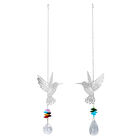2er-Set Kolibri Kristall-Sonnenfänger, Größe 40x9 cm, Mehrfarbig