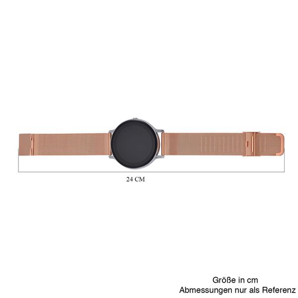 Eleganz Mesh HiWatch Plus, Silber und Gold, Smartwatch mit Dual-Modus Bluetooth, 1,28 IPS Display und Wassergesch&uuml;tztes Design image number 11
