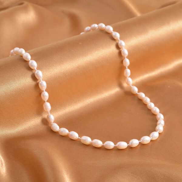 Wei&szlig;e S&uuml;&szlig;wasser Perlen Halskette, 45 cm - 125 ct. image number 2