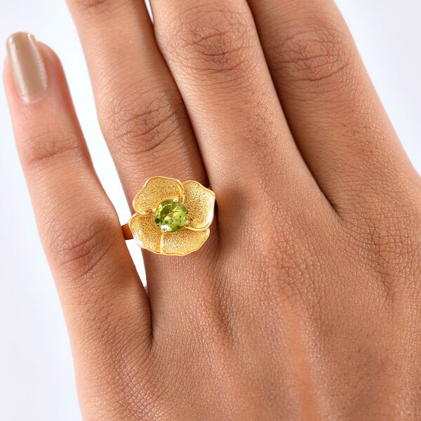 D'Joy Peridot Ring Nickelfreies Messing (Größe 21.00) ca. 0,87 ct image number 2