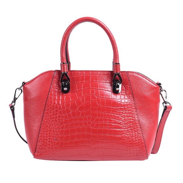 Crossbody-Tasche aus 100% Leder, Rot