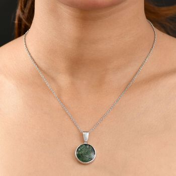 Smaragd Matrix Anh&auml;nger mit Kette, ca. 6,00 ct