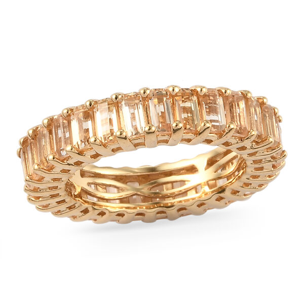 Goldener, kaiserlicher Topas-Ring, 925 Silber vergoldet  ca. 4,58 ct image number 4