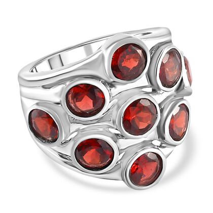 Natürlicher Mosambik Granat Ring Edelstahl (Größe 20.00) ca. 5.43 ct