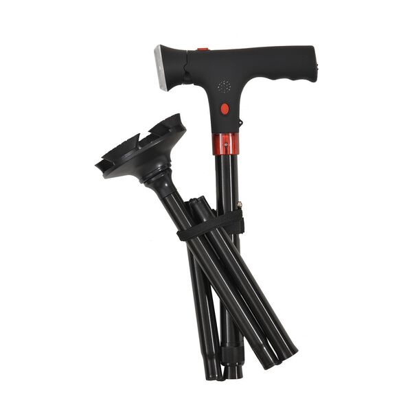 Klappbarer Smart-Walking-Stick mit drehbarem LED-Frontlicht image number 5