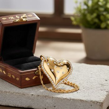 Wei&szlig;er Zirkonia Halskette ca. 52 cm Nickelfreies Messing