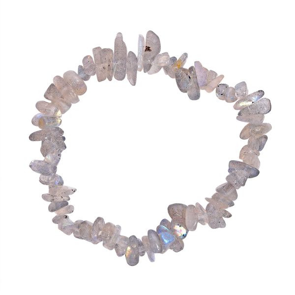 4er-Set - Flexible afrikanischer Amethyst, rote Aventurin, Labradorit und weiße Mondstein-Armbänder - 325 ct. image number 5