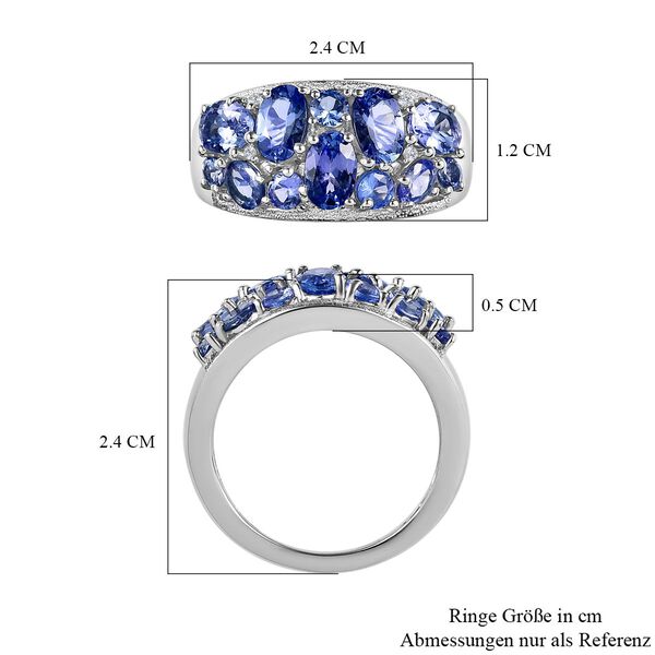 Tansanit und Zirkon Ring - 2,58 ct. image number 7