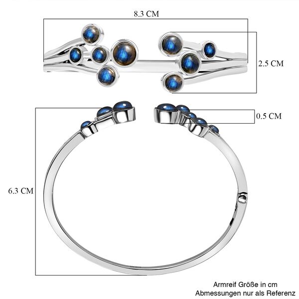AAA Labradorit Armreif, 19 cm - 10,76 ct. image number 7