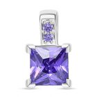 LUSTRO STELLA - Blauer Zirkonia Anhänger 925 Silber