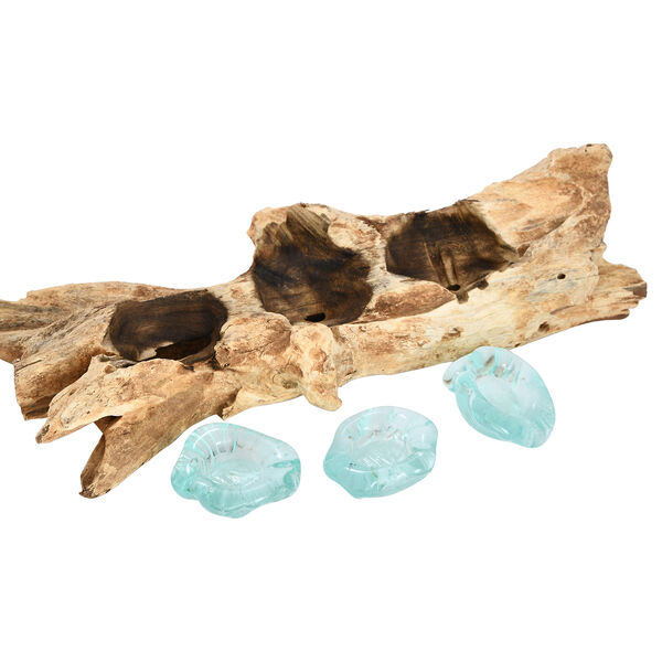 Jardin de Bali Gamal Holz Glas Teelichthalter image number 2