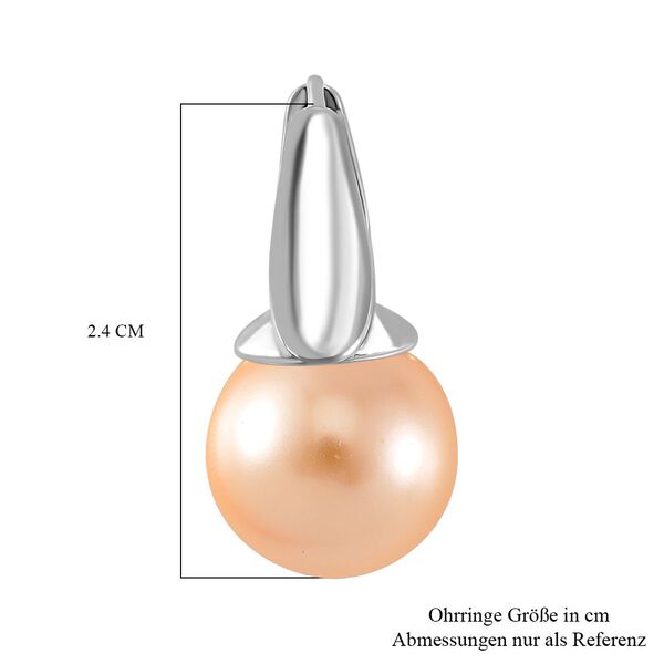 Goldene Muschelkernperle Ohrringe image number 5