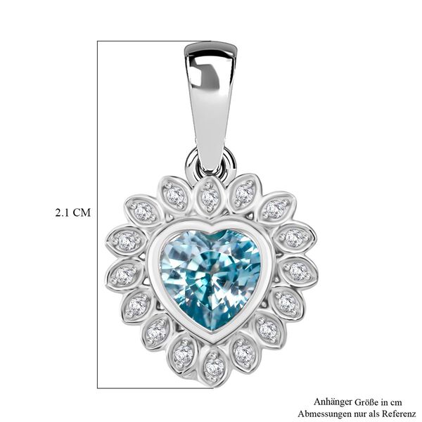 D'Joy AA blauer und weißer Zirkon Anhänger - 1,51 ct. image number 5