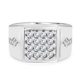 Lustro Stella weißer Zirkonia Herrenring