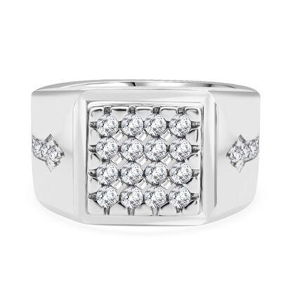 Lustro Stella Wei&szlig;er Zirkonia Ring 925 Silber rhodiniert (Gr&ouml;&szlig;e 17.00)