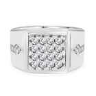 Lustro Stella Weißer Zirkonia Ring 925 Silber rhodiniert (Größe 17.00)